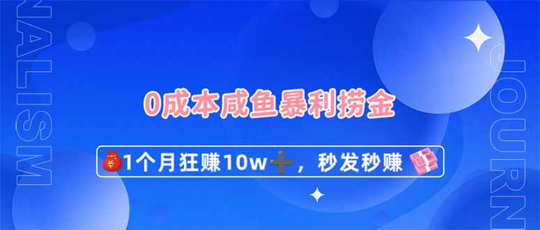 （14257期）0成本闲鱼暴利捞金，1个月狂赚10W+，秒发秒赚新玩法-華夏云创