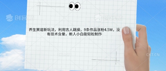 AI养生赛道新玩法，10条作品涨粉5.2W，操作简单，新人小白能轻松制作-華夏云创