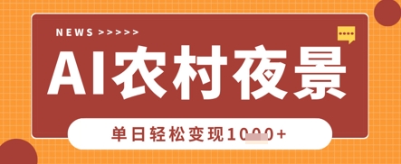 Deepseek制作农村夜景视频，一条视频点赞20W+，单日变现数张-華夏云创