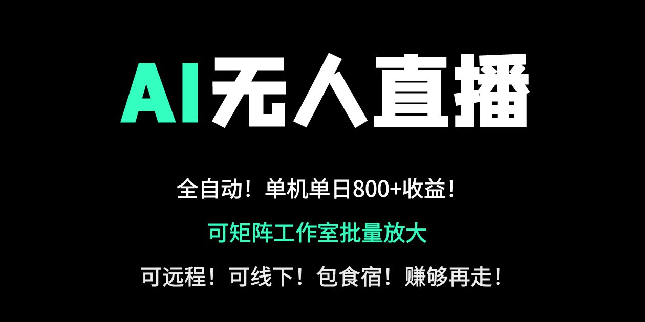 （14179期）24小时自动带货！AI无人直播副业日赚800+，轻资产创业首选-華夏云创