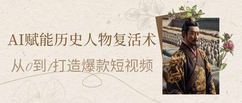 （14311期）AI赋能历史人物复活术：从0到1打造爆款短视频-華夏云创