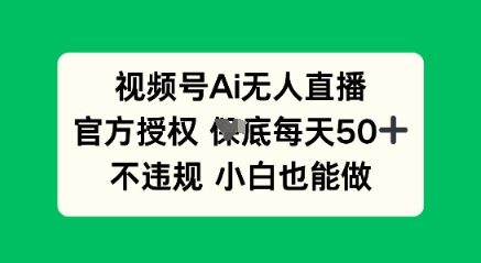 视频号AI无人直播，官方授权  每天50+，不违规 小白也能做-華夏云创