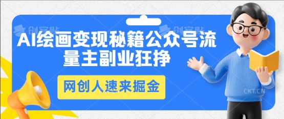 AI绘画变现秘籍：公众号流量主副业狂挣，网创人速来掘金-華夏云创