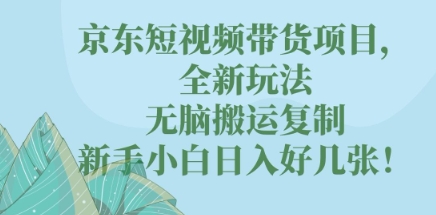 京东短视频带货项目，全新玩法，无脑搬运复制，新手小白日入好几张!-華夏云创