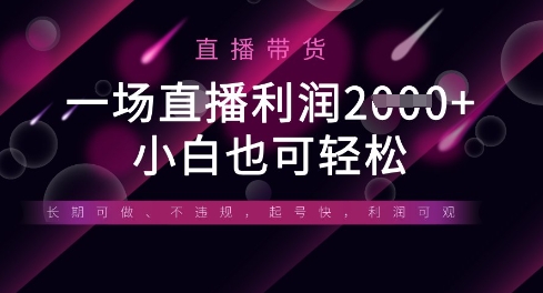 半无人直播带货，一场利润数张，适合所有平台玩法，小白也可轻松-華夏云创
