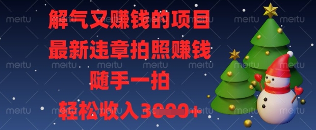 解气又挣钱的项目，最新违章拍照挣钱，随手一拍，轻松收入数张【揭秘】-華夏云创